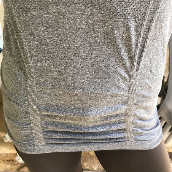Athleta Racerback Gray Ruched Tank Top Women's Size Small - Picture 4 of 7